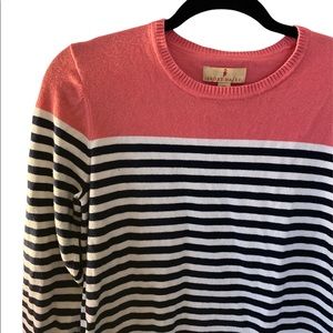 Sport Haley Pink and BW Striped Sweater Top